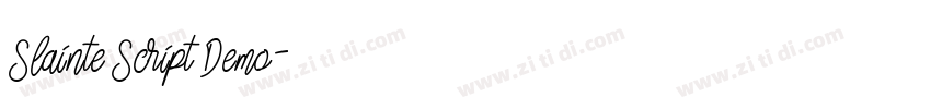 Slainte Script Demo字体转换